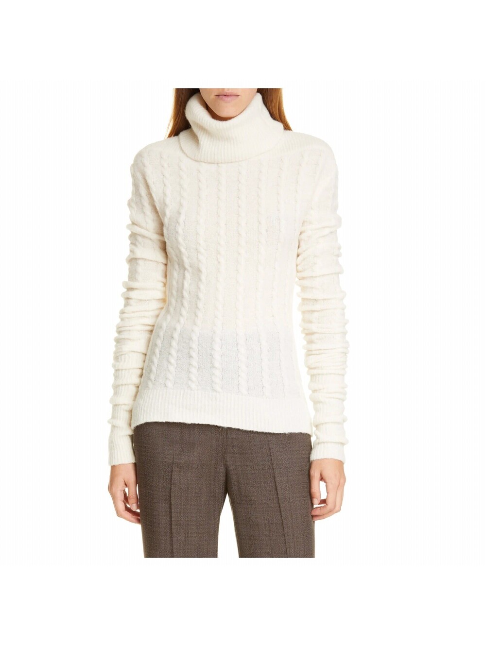 NEW Jacquemus White La Maille Sofia Turtleneck Sweater FR 40, US 8